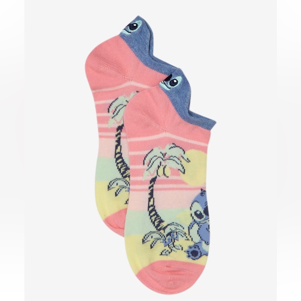 Disney Lilo & Stitch Sunset Back Tab No Show Socks Hot Topic